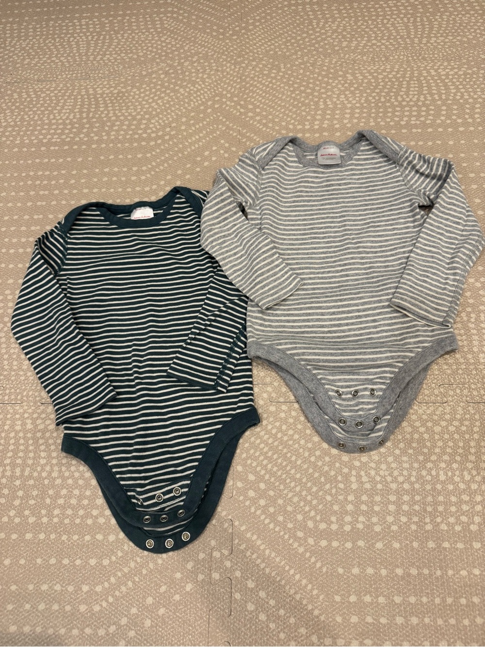 Hannah Andersson 100% Organic Cotton Long-Sleeve One-Piece Bodysuits - Set of 2